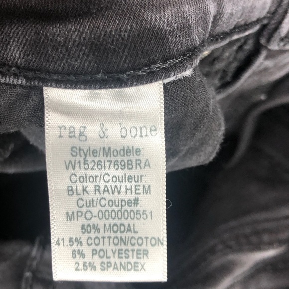 rag & bone Jeans sz 24 Ankle Skinny Black - Picture 9 of 13